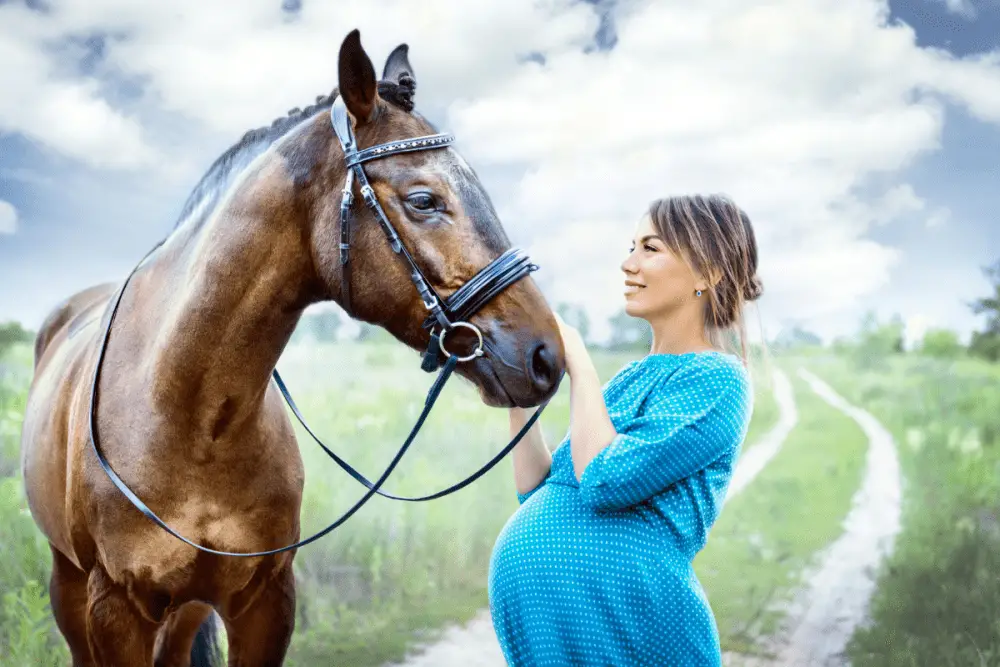 Pregnant Woman With Horse