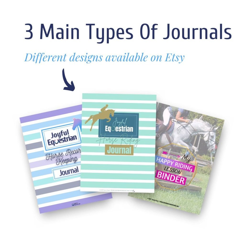etsy horse journals, equestrian binders, printables