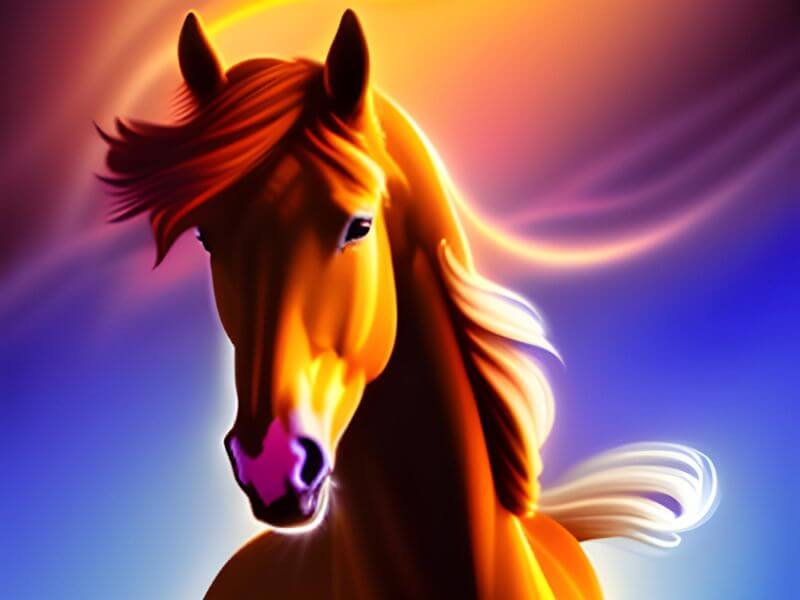 Brown horse dreams, Canva AI art